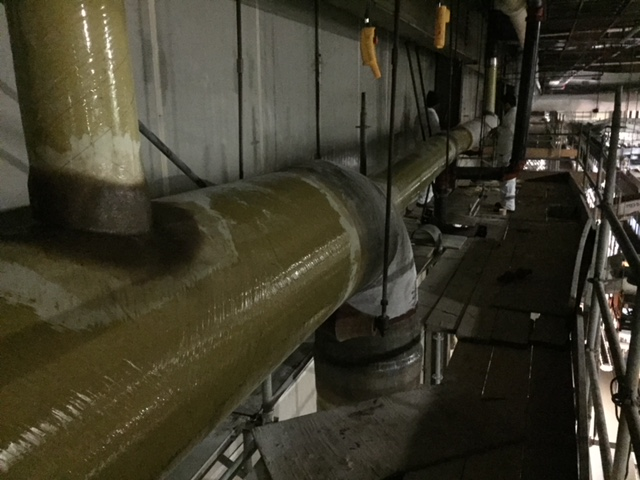 a repaired FRP pipe